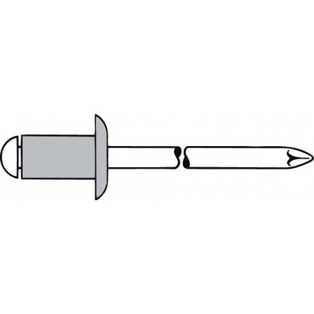 Rivet Alu VA Tête ronde plate 3 x10mm Gesipa(Par 500)
