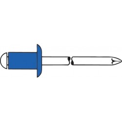 Rivet Acier Standard Tête ronde plate 5 x12mm Gesipa(Par 500)
