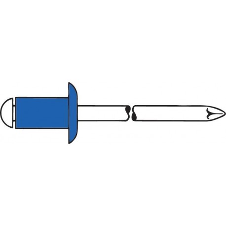 Rivet Acier Standard Tête ronde plate 5 x12mm Gesipa(Par 500)