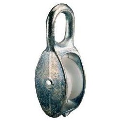 Poulie simple zingué pour corde Ø b. 8,0mm