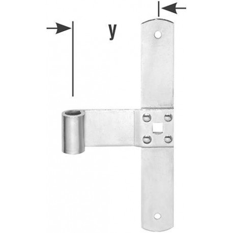Penture volet D13 x200mm chromé brillant