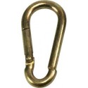 Mousqueton zingué jaune 40x 4mm (Par 100)