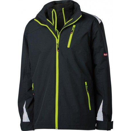 Blouson 3 en 1 FORTIS 24, noir/vert citron, Taille 2XL
