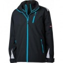 Blouson 3 en 1 FORTIS 24, noir/turquoise, Taille M