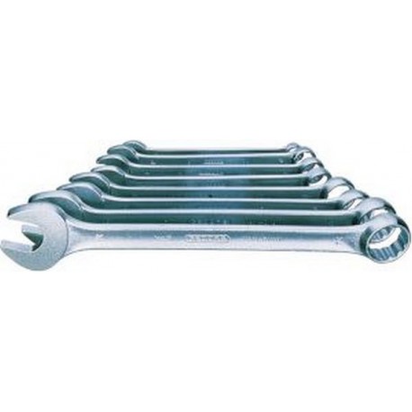 Jeu de clés mixtes, modèle court, DIN 3113 A, ISO 3318, Quantité : 12 pièces, Contenu 10 11 12 13 14 17 19 22 24 27 30 32 mm