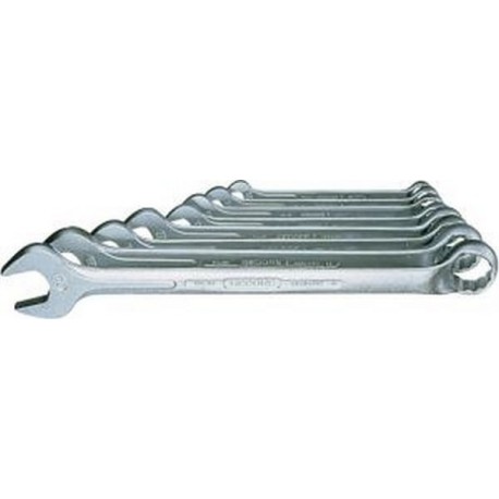 Jeu de clés mixtes en acier au vanadium 31CrV3, Quantité : 17 pièces, Contenu 678 9 10 11 12 13 14 15 16 17 18 19 20 21 22 mm