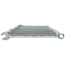 Jeu de clés mixtes, modèle extra-long, 12 pièces, Contenu : 10 11 12 13 14 17 19 22 24 27 30 32 mm