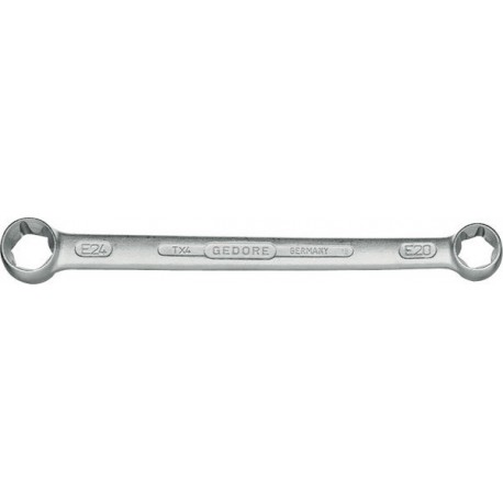 Clé polygonale double pour vis TORX® mâle, Cote s/plats : E 6 x E 8, Long. 110 mm, Pour vis M5 à M7
