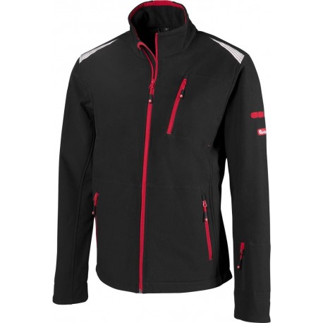 Veste Softshell FORTIS 24, noir/rouge Taille S