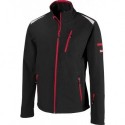 Veste Softshell FORTIS 24, noir/rouge Taille S