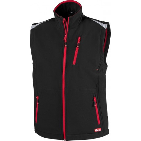 Gilet FORTIS 24, noir/rouge Taille S