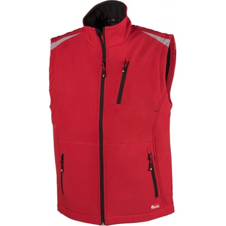 Gilet FORTIS 24, rouge/noir Taille M