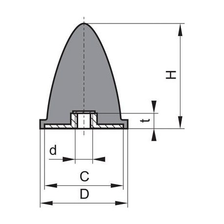 Silent bloc caoutchouc GP EP 30x36 M8