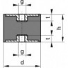 Silent bloc caoutchouc C60x30mm M10
