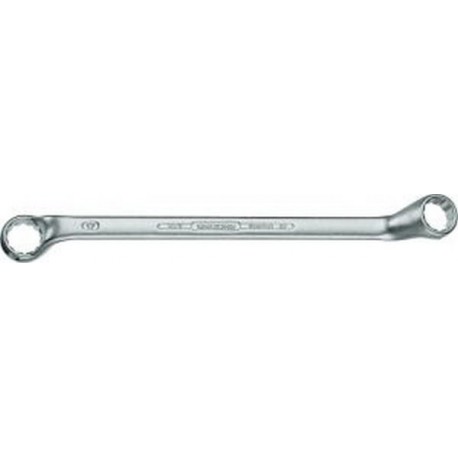 Clés polygonales doubles, anneau contre coudé, acier au chrome-vanadium 31CrV3, Cote s/plats : 46 x 50 mm, Long. 535 mm