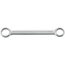 Clé polygonale double, droite, acier au chrome-vanadium, Cote s/plats : 13 x 17 mm, Long. 156 mm