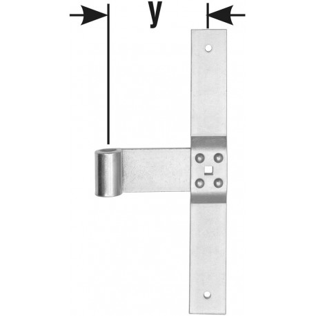 Penture volet D16 x300mm chromé brillant
