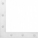 Equerre Penture volet porte 250x250mm chromé brillant