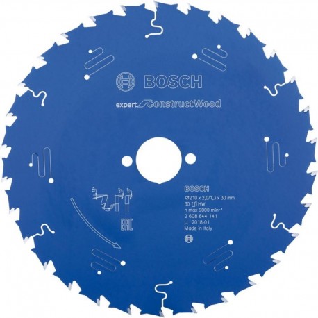 Lame de scie circulaire.Expert CW 210x2,0x30mm Z30 W+DBosch