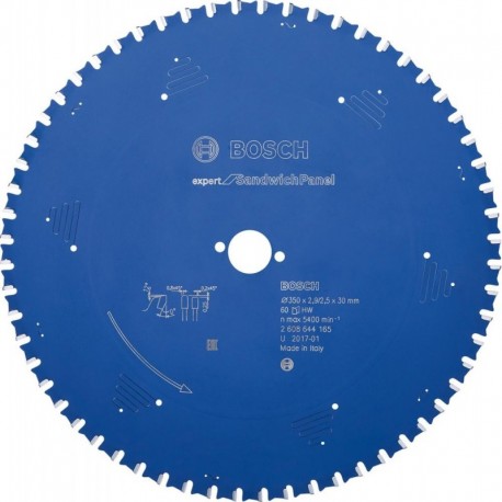 Lame de scie circulaire.Expert SP 350x2,9x30mm Z60 TF Bosch