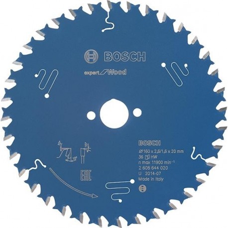 Lame de scie circulaire.Expert W 160x2,6x20mm Z36 W Bosch