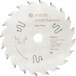 Lame de scie circulaire.TOP Pre W 165x1,8x20mm Z20 W Bosch