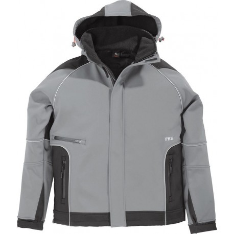 Veste de travail Walter, Softshell, Taille 2XL, gris/noir
