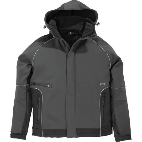 Veste de travail Walter, Softshell, Taille L, anthracite/noir