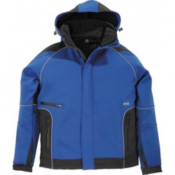 Veste de travail Walter, Softshell, Taille 2XL, bleu roi/noir