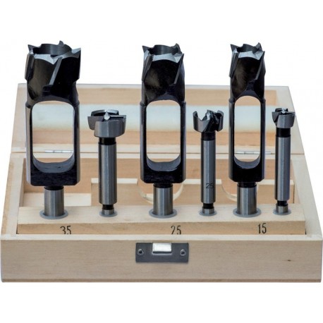Jeu de forets combinés WS 15, 25, 35mm 6 pièces . FORTIS