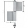 Charnière double 2350/K04/140 mm (Par 10)
