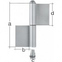 Charnière double 2350/K04/80 mm