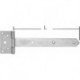 Penture volet 40x3,5x600mm chromé brillant