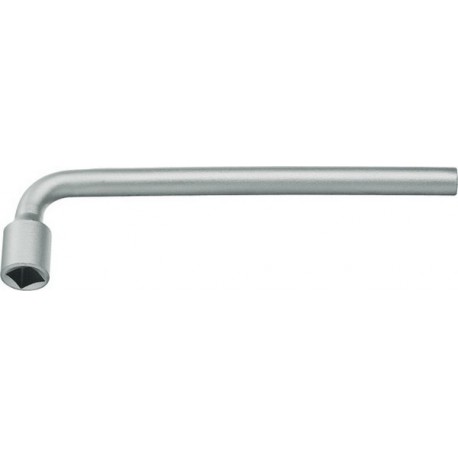 Clé coudée à douille 4 pans, Cote s/plats : 17 mm, Long. 280 mm