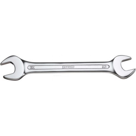 Clé plate double, poli, Cote s/plats : 19 x 22 mm, Long. 237 mm