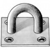 Oeillet sur plaque 55x55x5mm chromé brillant