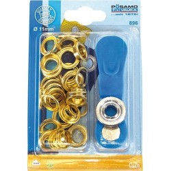 Oeillet + rondelle MS-blank (SB) 11,0mm a 18 Unités