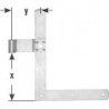 Equerre penture D13 250x200mm chromé brillant