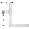 Equerre penture D13 250x300mm chromé brillant