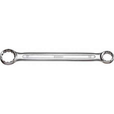 Clé polygonale double coudée, DIN 837 B, poli, Cote s/plats : 16 x 17 mm, Long. 166 mm
