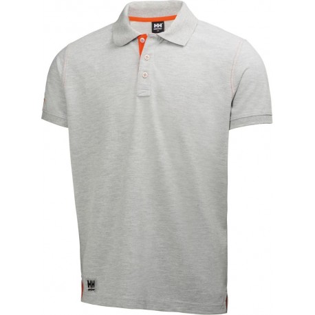 T shirt polo Oxford, Taille S, gris-melliert