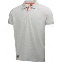 T shirt polo Oxford, Taille XL, gris-melliert