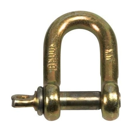 Manilles, droites, galvanisées zingué jaune 6,0mm-1/4" (Par 100)