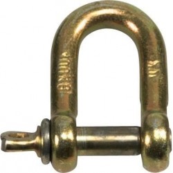 Manilles, droites, galvanisées zingué jaune 8,0mm-5/16" (Par 50)