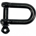 Manilles, droites, galvanisées zingué noir 10,0mm-3,8" (Par 25)