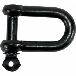 Manilles, droites, galvanisées zingué noir 6,0mm-1/4" (Par 100)