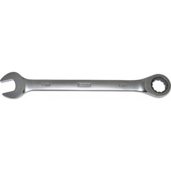 Clé mixte à cliquet, tête à cliquet droite, Cote s/plats : 17 mm, Long. 233 mm