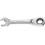 Clé mixte à cliquet, extra-court, modèle extra-court, tête à cliquet droite, Cote s/plats : 19 mm, Long. 169 mm, Angle de travail 6 °