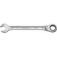 Clé mixte à cliquet, tête à cliquet droite, Cote s/plats : 22 mm, Long. 292 mm, Angle de travail 6 °