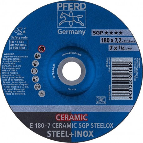 Disque de coupe CO24QSG 125x7,2mm coudé Pferd